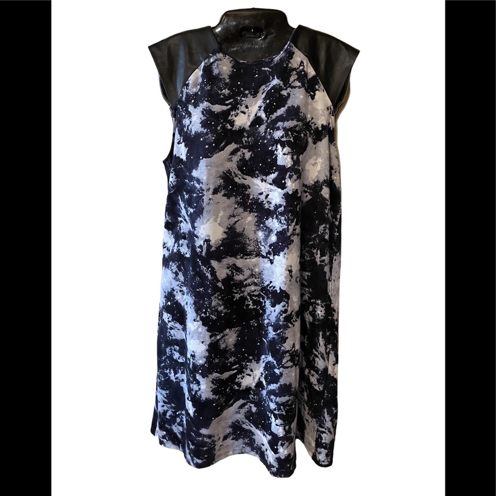 Philosophy leather-shouldered look Dress L (Republic)